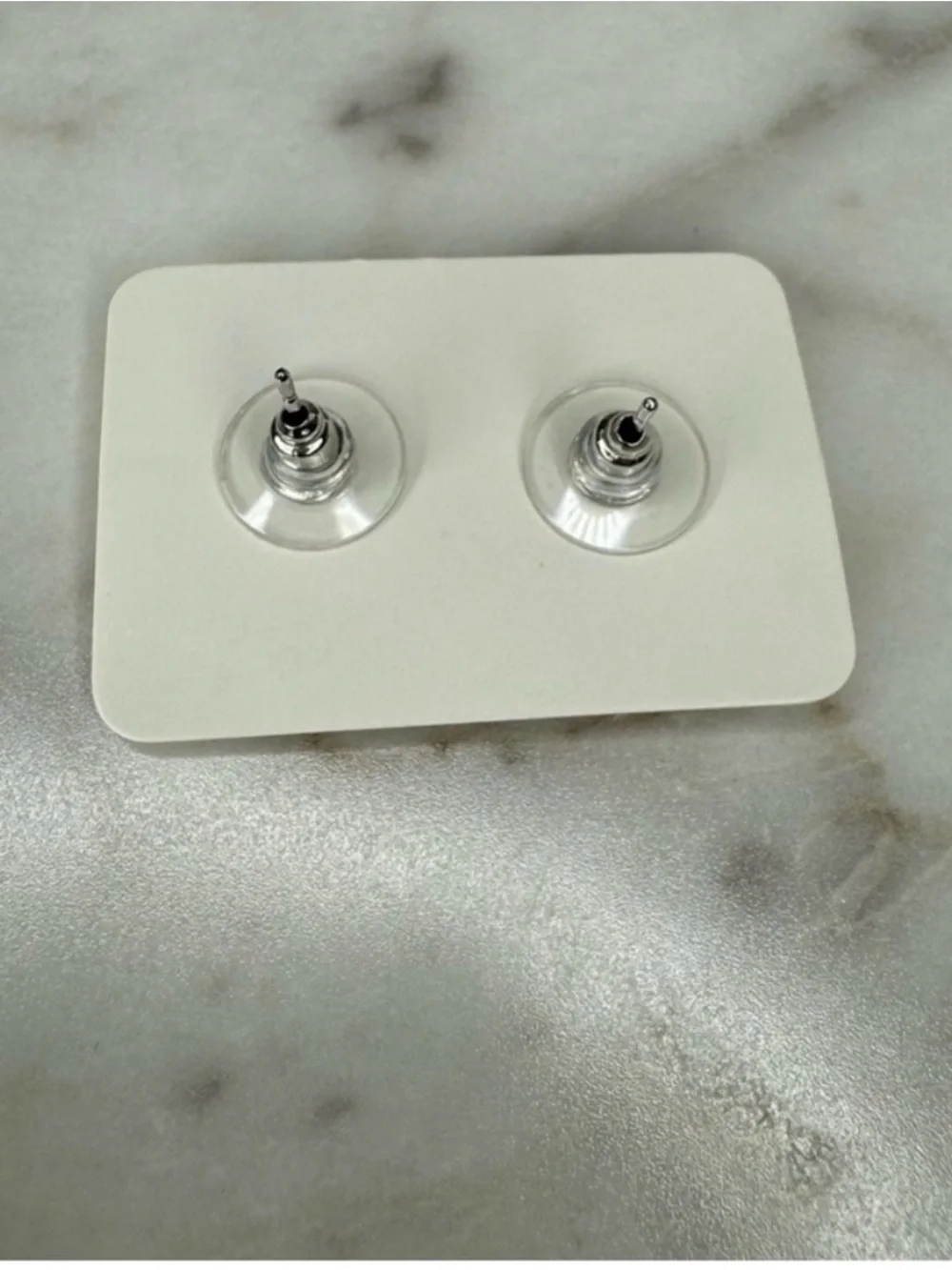 New! Tory Burch-Inspired Silver Reverse QZ Earrings OS